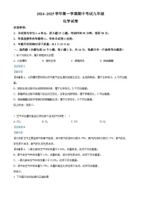 河南省洛阳市嵩县2024-2025学年九年级上学期期中考试化学试卷（解析版）-A4