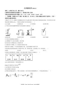 2024～2025学年河北省邢台市第十二中学九年级(上)12月月考化学试卷(无答案)