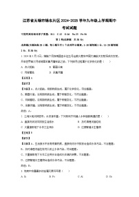 2024-2025学年江苏省无锡市锡东片区九年级(上)期中化学试卷(解析版)