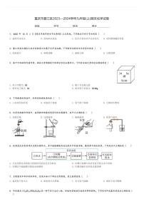 重庆市綦江区2023—2024学年九年级(上)期末化学试卷(含解析)