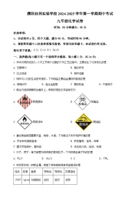 河南省濮阳市2024-2025学年九年级上学期期中考试化学试题（原卷版）-A4