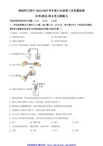 2024～2025学年湖南省长沙市湖南师范大学附属中学九年级(上)第三次月考化学试卷(含答案)