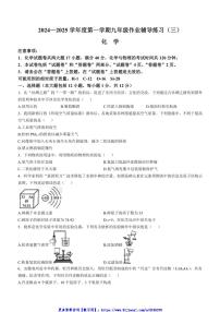 2024～2025学年安徽省亳州市涡阳县四校九年级(上)12月联考(月考)化学试卷(含答案)