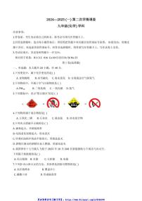 2024～2025学年天津市第二中学九年级(上)12月月考化学试卷(无答案)