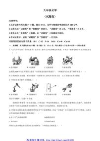 2024～2025学年安徽省淮北市第二中学等校九年级(上)12月联考(月考)化学试卷(含答案)