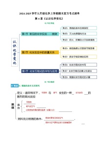 第4章《认识化学变化》-2024-2025学年九年级化学上学期期末复习考点清单（沪教版·全国）