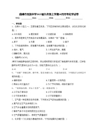 曲靖市民族中学2025届九年级上学期10月月考化学试卷(含答案)
