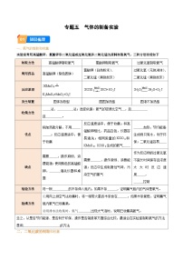 中考化学实验探究一题多设问专题5气体的制备实验(原卷版+解析)