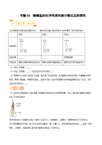 中考化学实验探究一题多设问专题06酸碱盐的化学性质和复分解反应的探究(原卷版+解析)