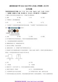 2024～2025学年江苏省盐城市康居路初级中学九年级(上)第二次月考化学试卷(含答案)
