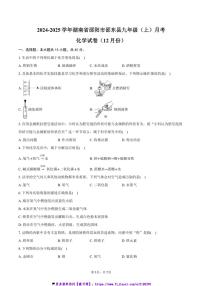 2024～2025学年湖南省邵阳市邵东县九年级(上)月考化学试卷(12月份)(含答案)