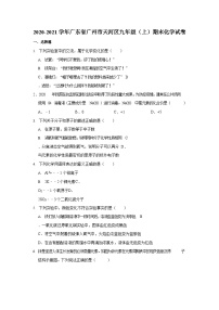 2020-2021学年广东省广州市天河区九年级（上）期末化学试卷（含答案）