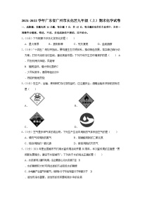 2021-2022学年广东省广州市从化区九年级（上）期末化学试卷（含答案）