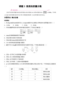 初中化学人教版（2024）九年级下册（2024）课题3 溶质的质量分数优秀练习