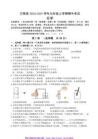 2024～2025学年山东省临沂市兰陵县九年级(上)期中化学试卷(含答案)