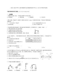 上海市杨浦区民办杨浦实验中学2024-2025学年九年级上学期10月月考化学试卷