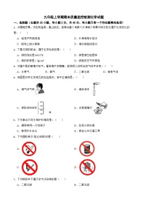 广西贺州市2024年九年级上学期期末质量监控检测化学试题附参考答案