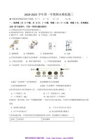 2024～2025学年湖北省十堰市房县九年级上期末模拟化学试卷三(含答案)