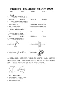 天津市蓟州区第一中学2025届九年级上学期12月月考化学试卷(含答案)
