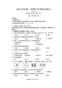 2025年上海奉贤区初三一模化学试卷附答案