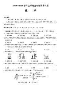 郑州市2024-2025学年多校联考九年级上学期期末考试化学试题及参考答案