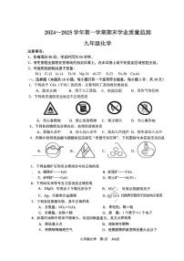 江苏省南京市建邺区2024-2025学年九年级上学期期末考试化学试题