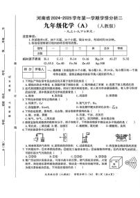 河南省安阳市2024-2025学年考试九年级上学期期末化学测试卷