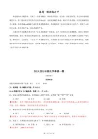 2025届上海市奉贤区中考化学一模试卷（含参考答案）