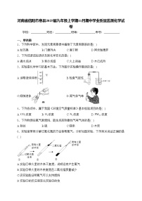 河南省信阳市息县2025届九年级上学期11月期中学业质量监测化学试卷(含答案)