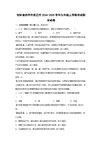 2024~2025学年吉林省四平市双辽市九年级上学期考试期末化学试卷（解析版）