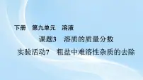 初中化学人教版(2024)九年级下册(2024)实验活动7 粗盐中难溶性杂质的去除图片ppt课件