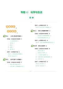 专题12 化学与生活（讲义）-2024年中考化学一轮复习讲练测（全国通用）（含答案）