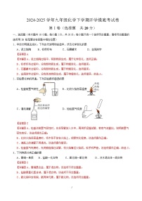 九年级化学开学摸底考（徐州专用，沪教版2024第1~7章）-2024-2025学年初中下学期开学摸底考试卷.zip