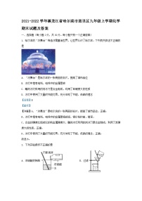 2021-2022学年黑龙江省哈尔滨市道里区九年级上学期化学期末试题及答案