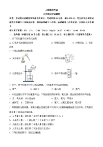 郑州市金水区九年级上学期期末化学试题（原卷版无答案人教版）