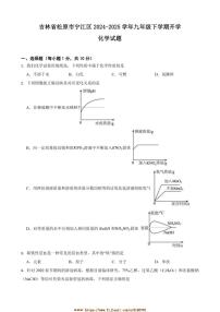 2024～2025学年吉林省松原市宁江区九年级下开学化学试卷(含答案)