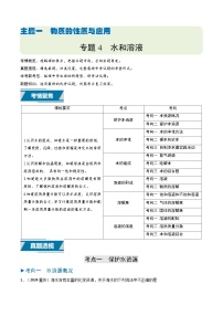 专题04 水和溶液（讲练）--2025年中考化学二轮复习答题技巧（全国通用）