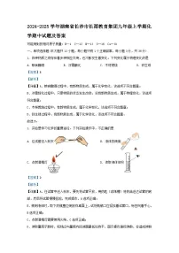 2024-2025学年湖南省长沙市长郡教育集团九年级上学期化学期中试题及答案