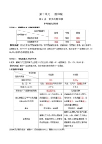 （人教版）中考化学一轮复习知识梳理与考法点拨练习第十单元 酸和碱 第一讲（2份，原卷版+教师版）