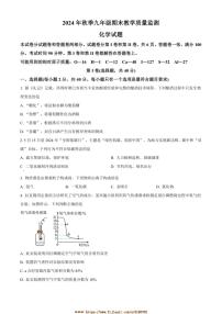 2024～2025学年四川省绵阳市江油市九年级上1月期末化学试卷(含答案)