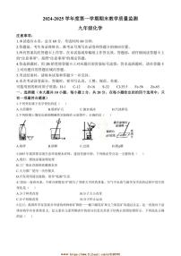 2024～2025学年河北省保定市高碑店市九年级上1月期末化学试卷(含答案)