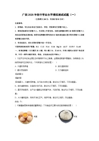 广西2025年初中学业水平模拟测试（一）化学试卷（解析版）