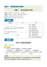 专题07 常见的盐和化肥-备战2025年中考化学真题题源解密（全国通用）