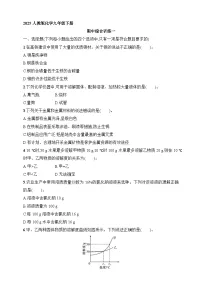2025人教版化学九年级下册同步练习--期中综合训练1（含解析）