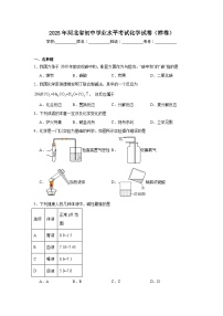 2025年河北省初中学业水平考试化学试卷（样卷）