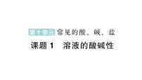 化学九年级下册（2024）课题1 溶液的酸碱性作业ppt课件