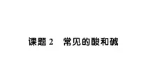 初中化学人教版（2024）九年级下册（2024）第十单元 常见的酸、碱、盐课题2 常见的酸和碱作业课件ppt