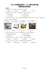 2024北京重点校初三（上）期中真题化学汇编：物质的变化和性质