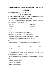山西省晋中市榆次区2024-2025学年九年级上学期11月期中考试化学试卷（解析版）