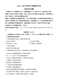 山东省济南市钢城区2024-2025学年九年级上学期1月期末化学试题（原卷版+解析版）